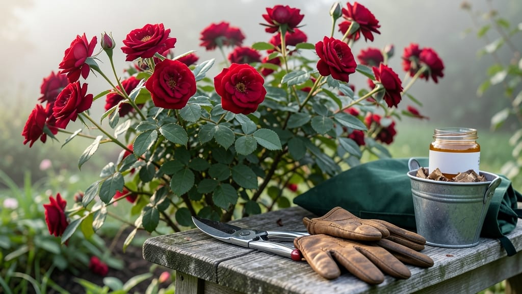Pruning Knockout Rose Bushes: Sharp Cuts for Year-Long Blooms Without Deadheading
