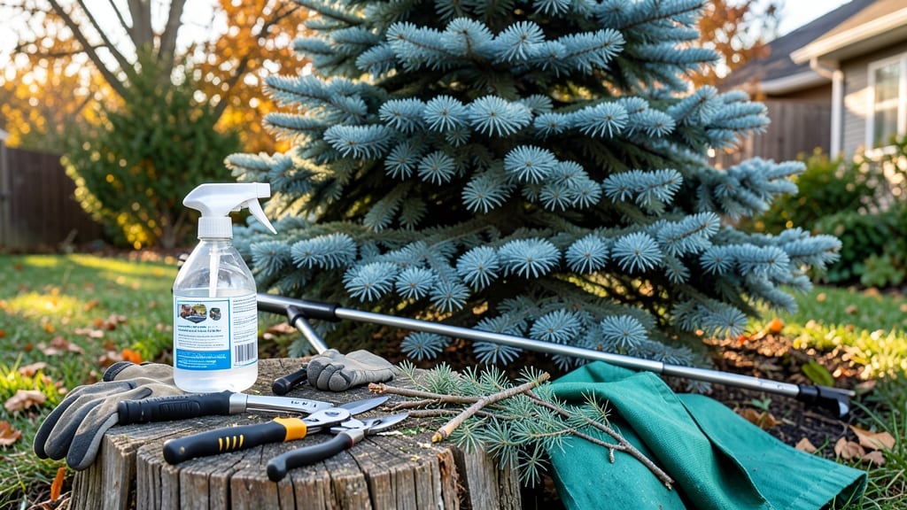 Pruning Blue Spruce Trees: Sharp Cuts for Year-Round Shape and Health
