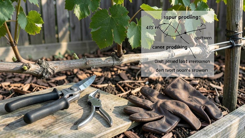 Grape Vine Pruning Diagram: Step-by-Step Cuts for Year-Round Health