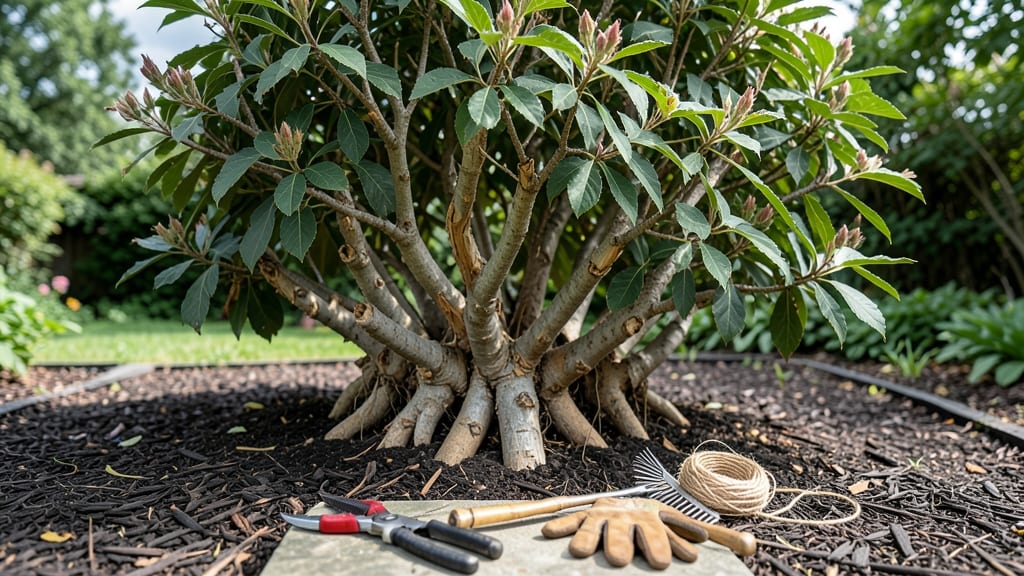 Before and After Properly Pruned Crepe Myrtle: Dramatic Shape Revival in 4 Simple Steps