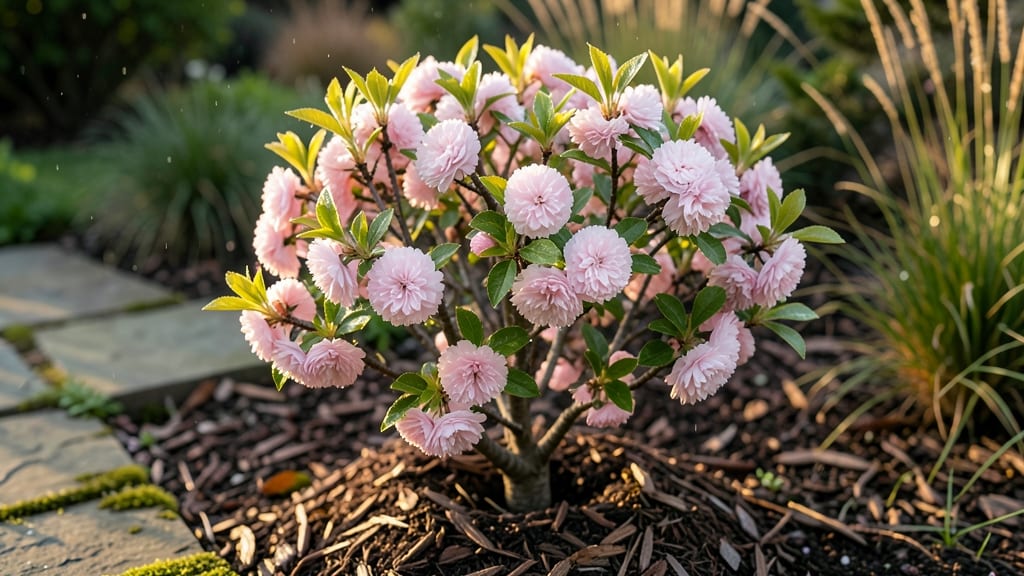 Prunus Glandulosa Rosea Plena Growing Guide: Year-Round Care for Lush, Repeat-Blooming Shrubs